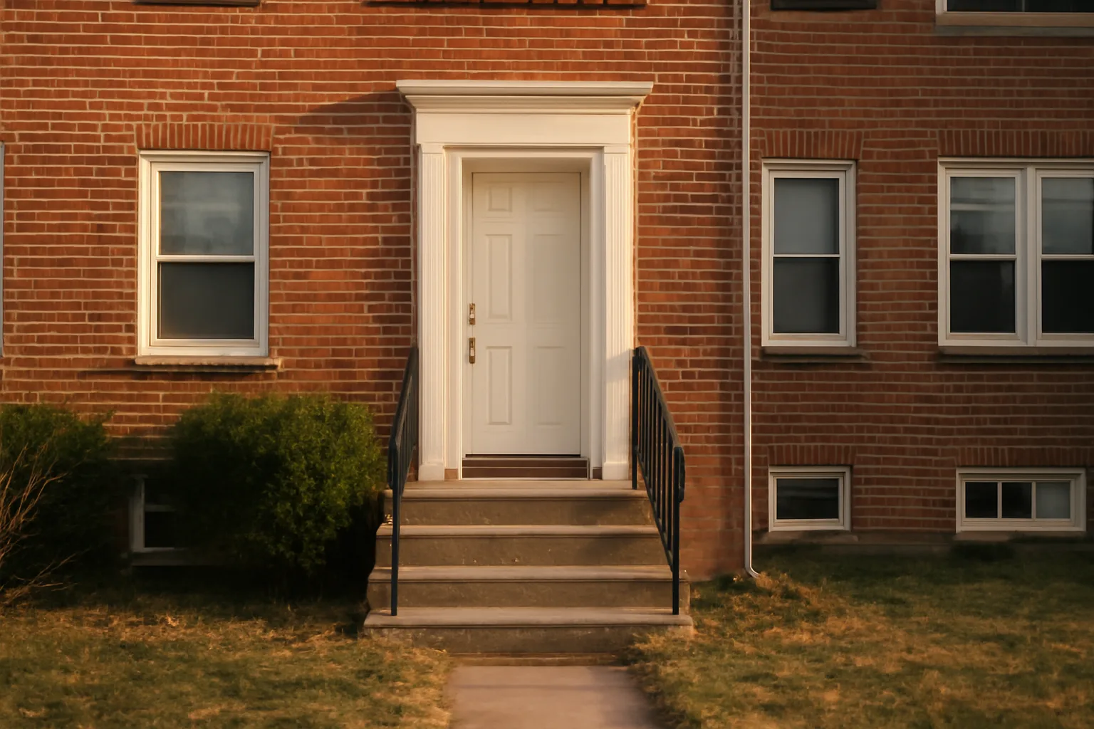 Brick rowhome exterior representing a Baltimore County rental property