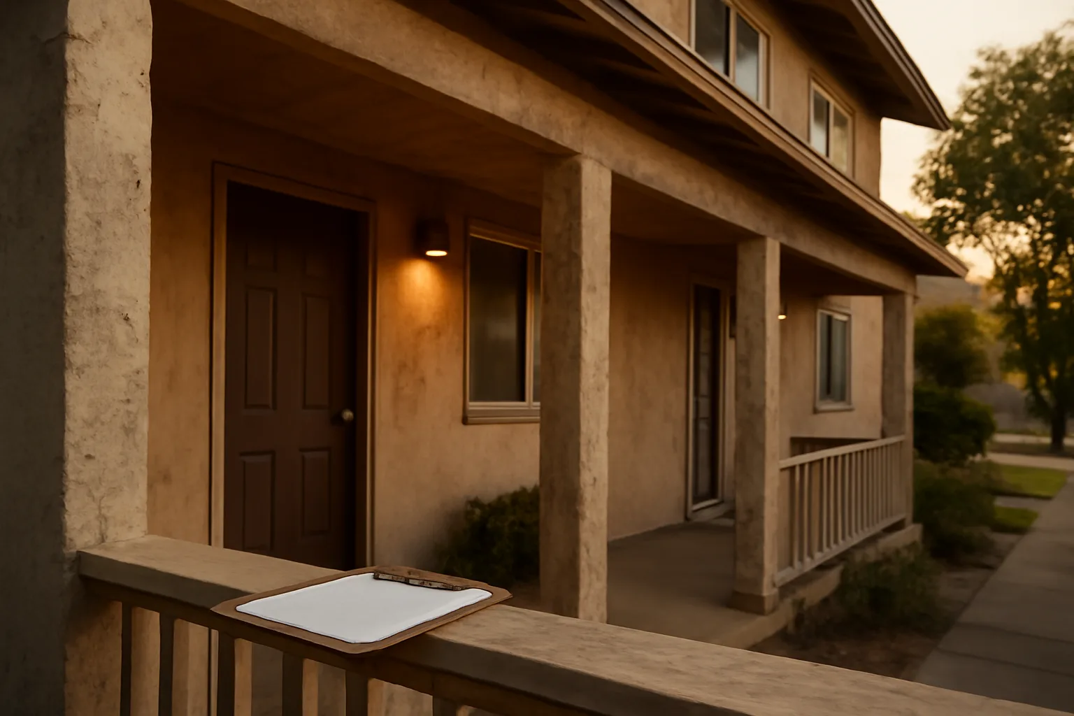 Suburban duplex exterior representing a Citrus Heights rental housing inspection visit