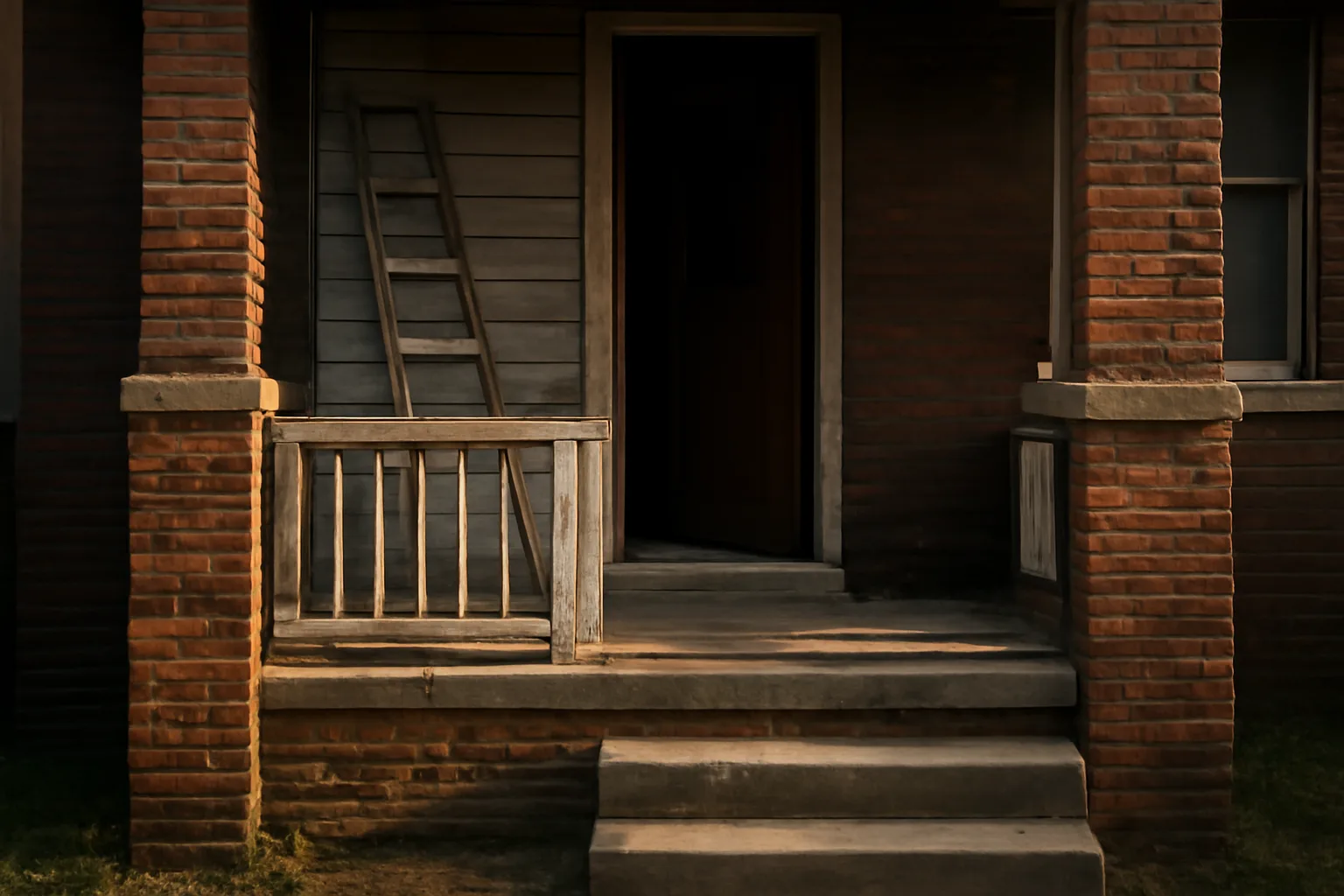 Detroit rental duplex porch showing the kind of exterior condition city inspectors check