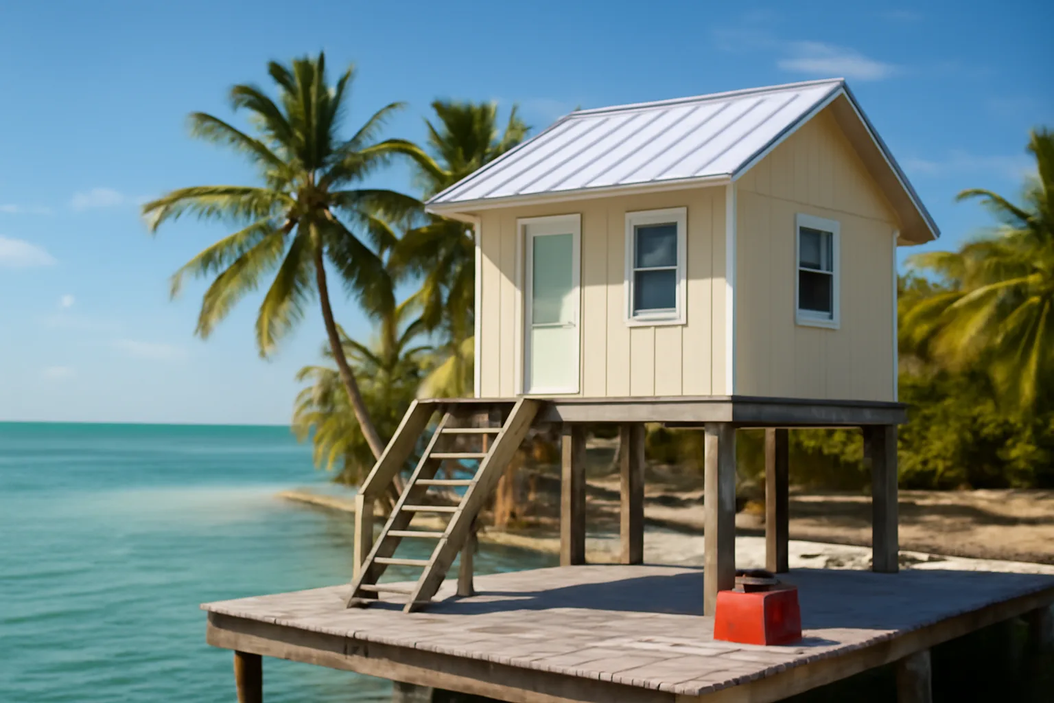 Stilted Florida Keys vacation rental home near water, representing City of Marathon vacation rental license rules