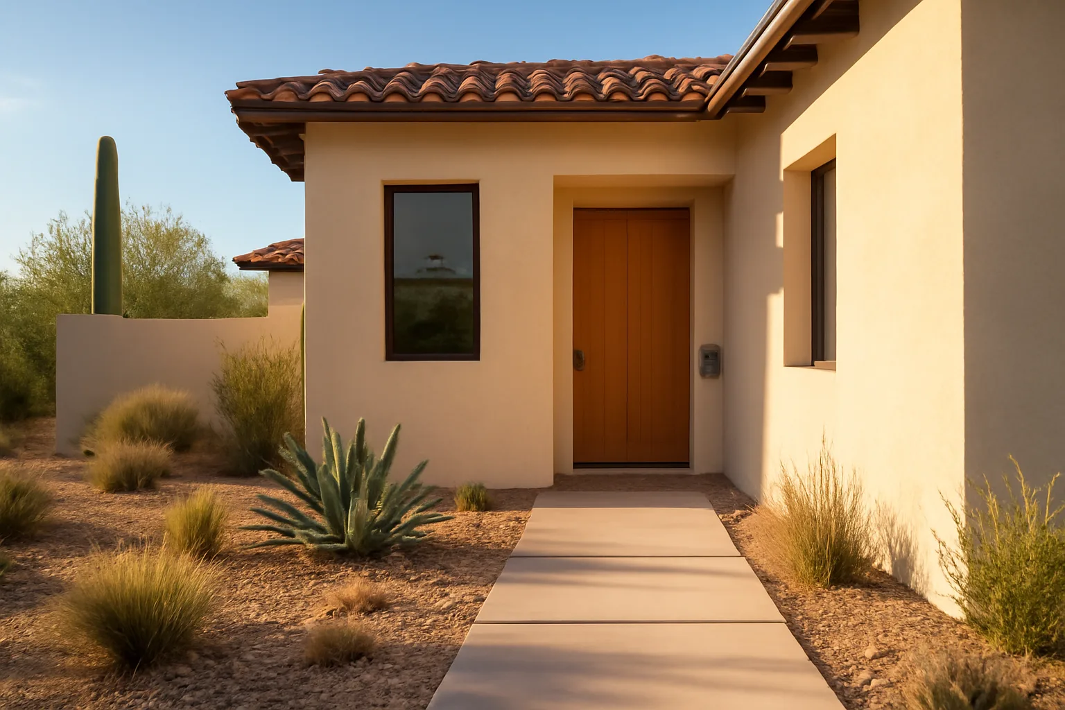 Desert-style Scottsdale rental home exterior representing short term rental license compliance