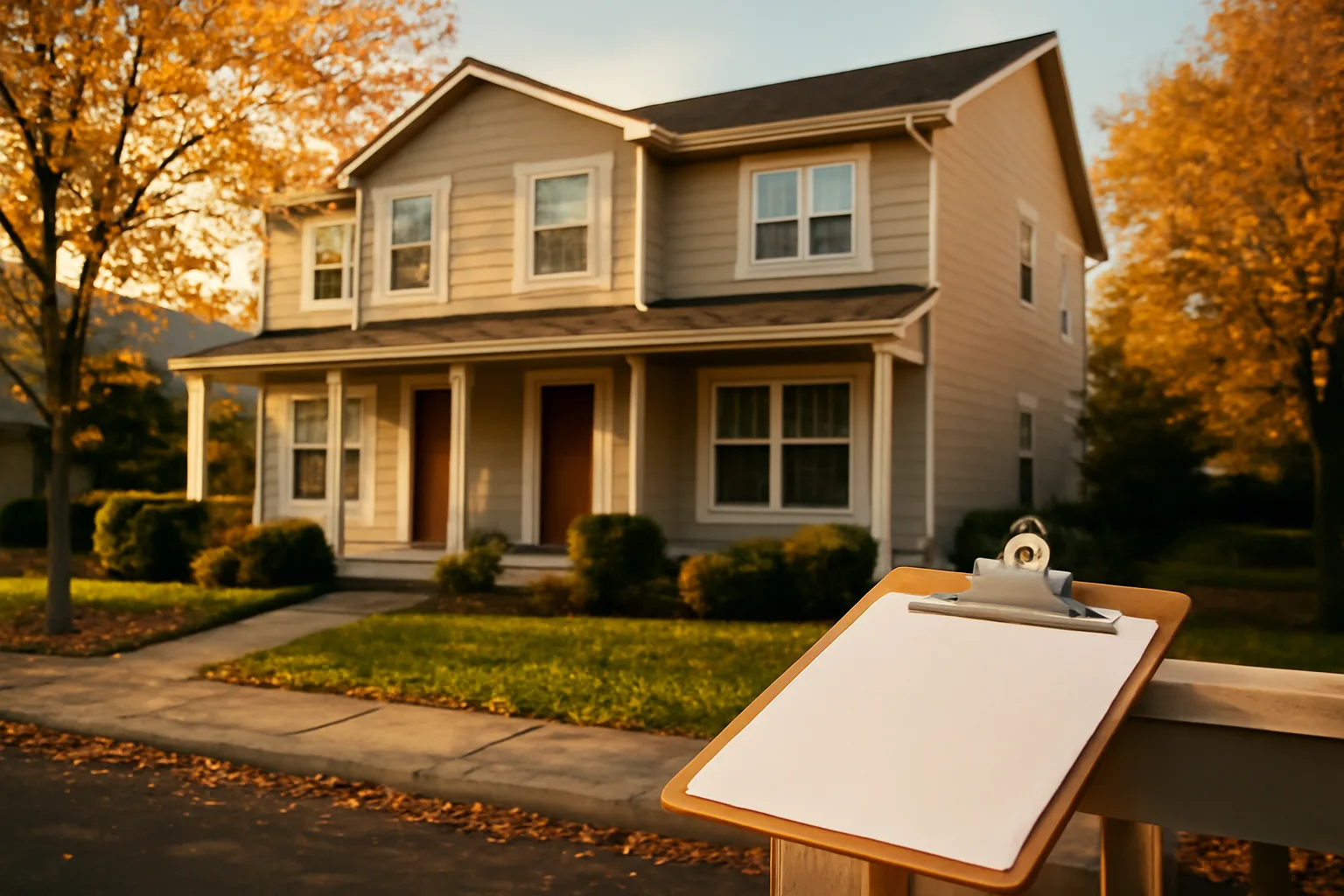 Sacramento County rental duplex exterior during a habitability inspection visit