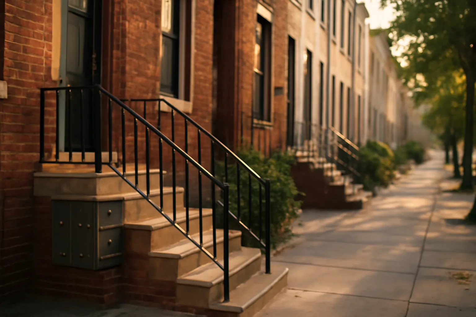 DC rowhouse rental building exterior representing rental accommodations division rules