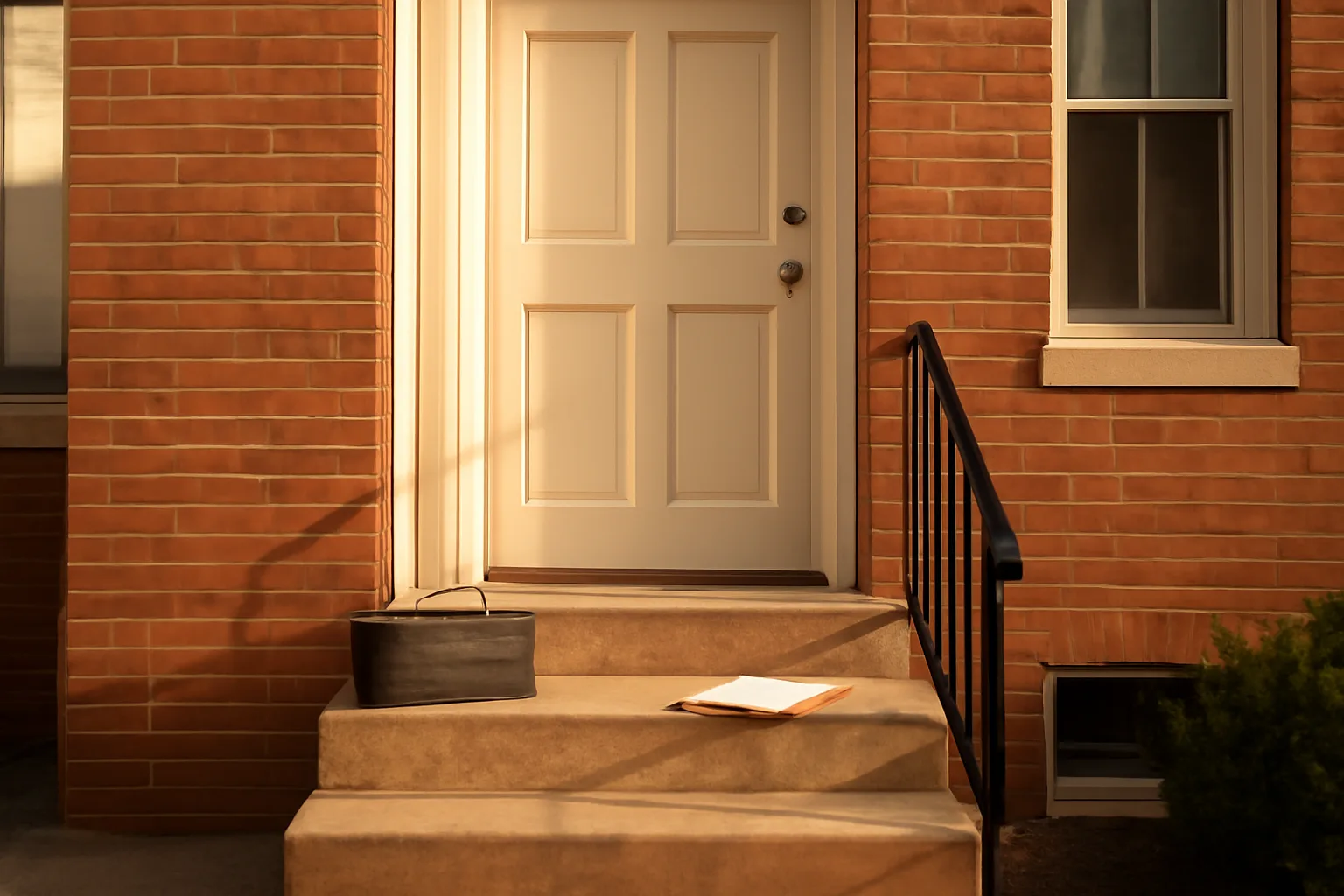 DC rowhouse porch and front door representing rental property licensing and inspection rules