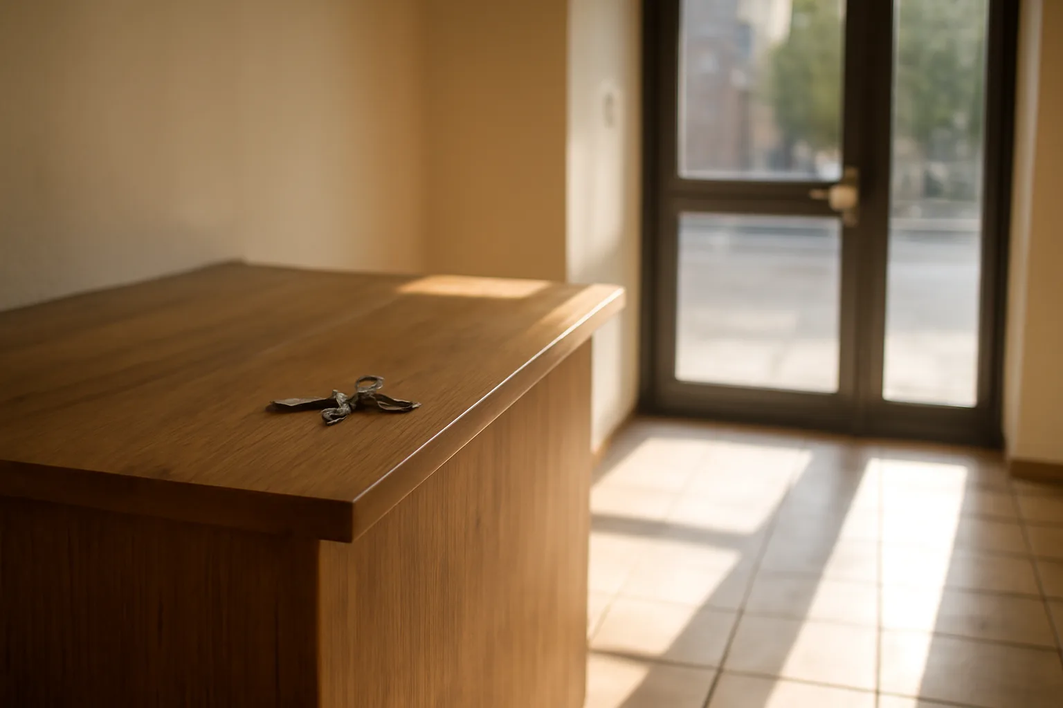 Front desk with keys in an apartment lobby, representing front desk rentals basics for landlords