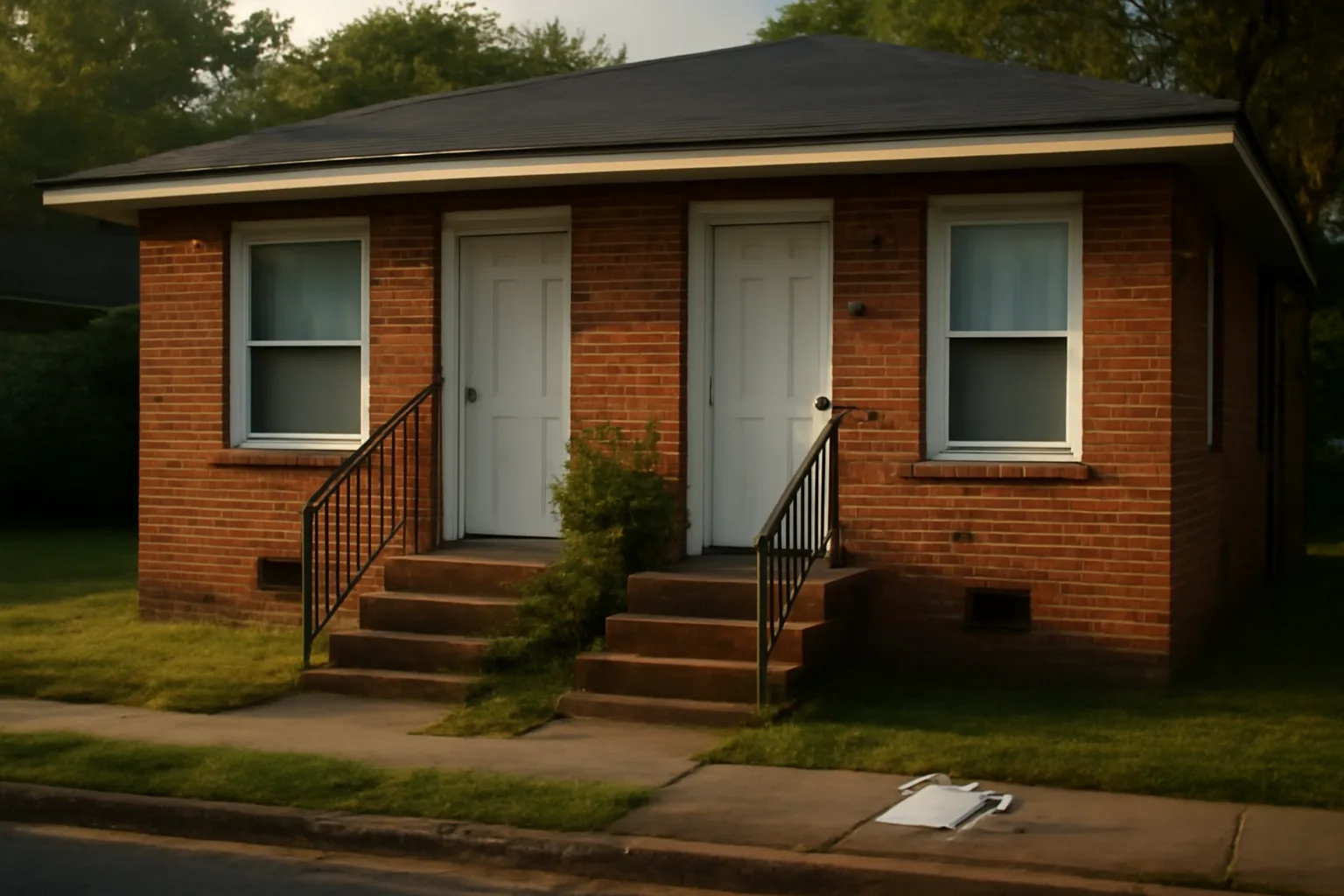 Brick duplex rental property exterior representing Jackson MS rental registration compliance