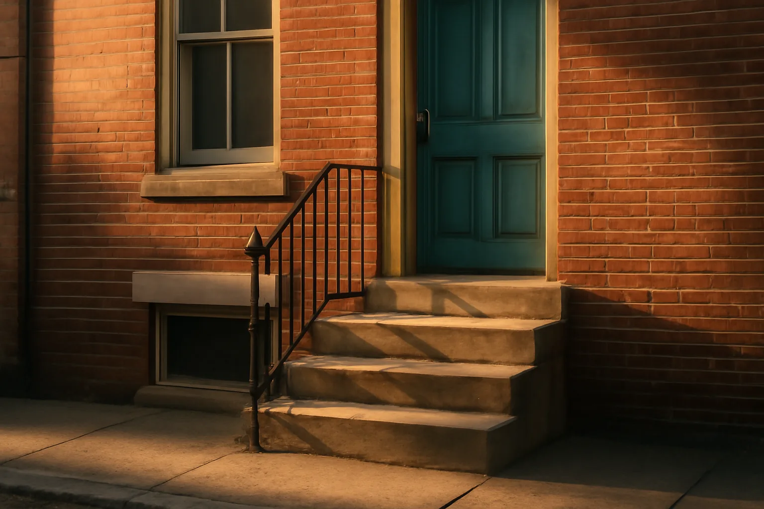 Philadelphia rowhouse stoop representing a landlord license rental property