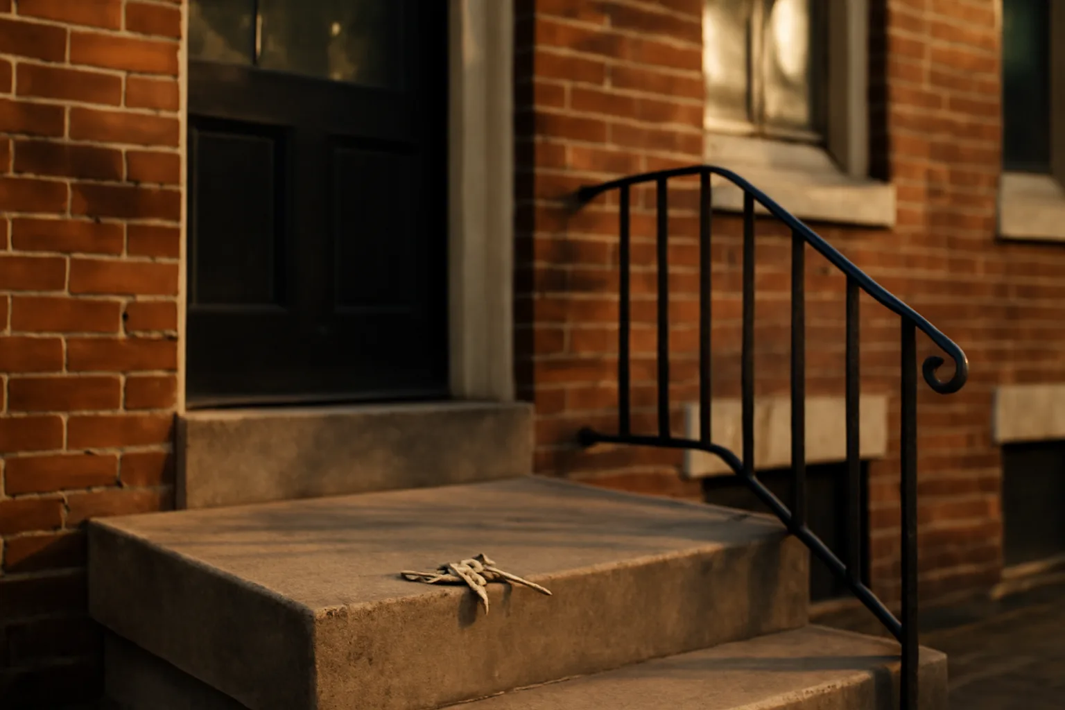 Baltimore rowhouse stoop with keys, representing a rent by owner property