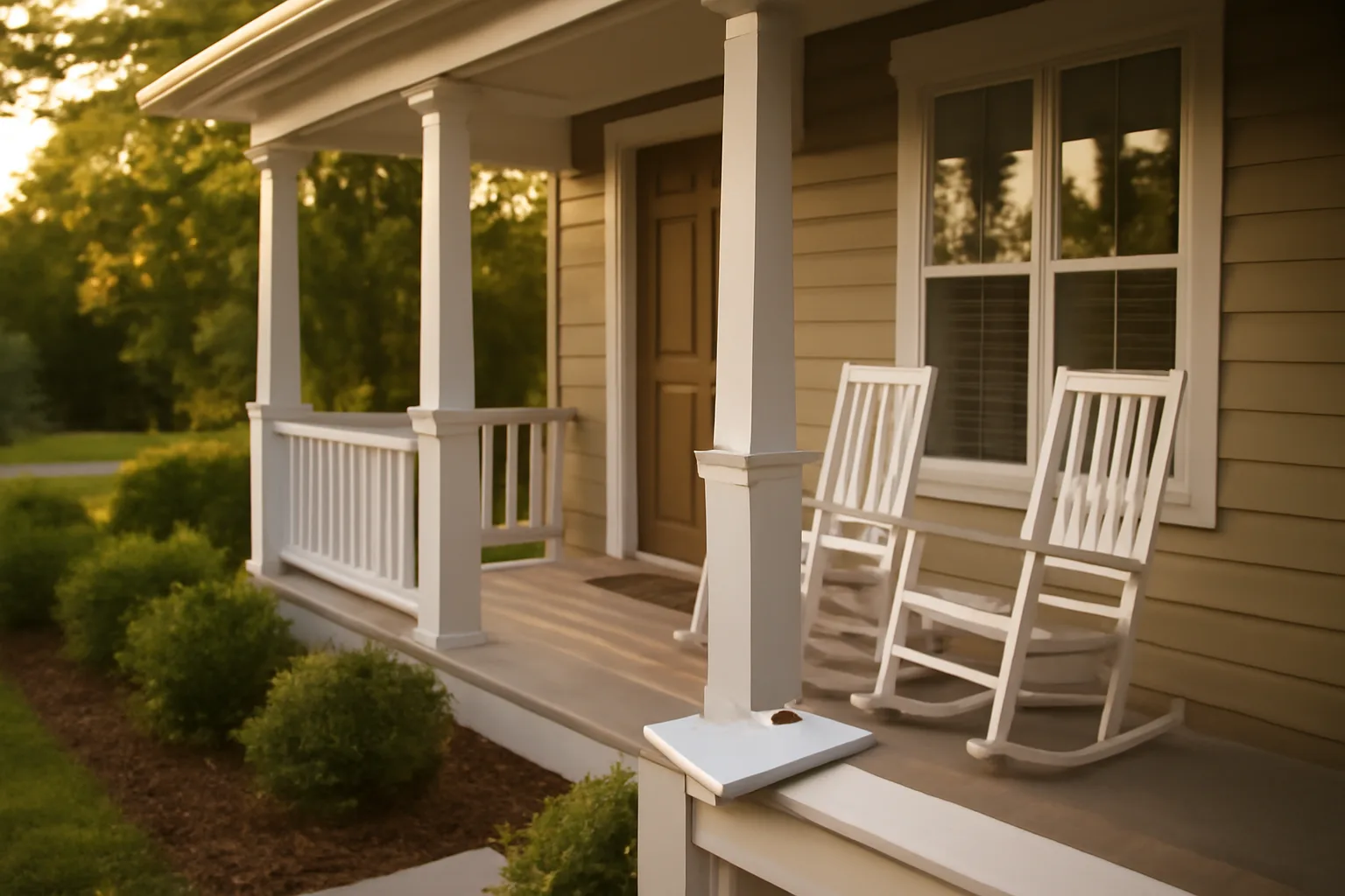 South Carolina rental home porch scene representing a landlord reviewing a rental agreement