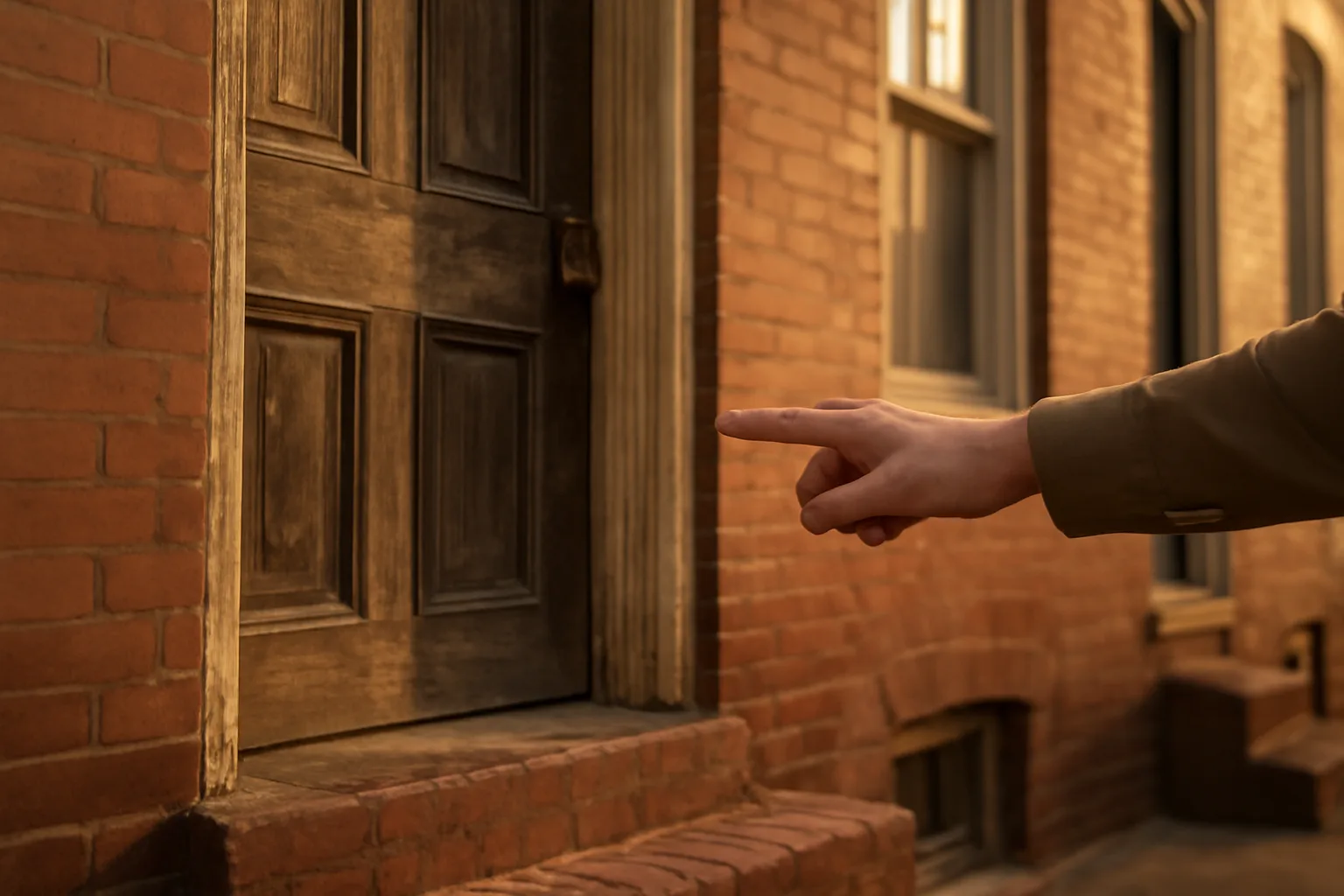 Rowhouse doorway and brick steps representing rental property registration in Baltimore City