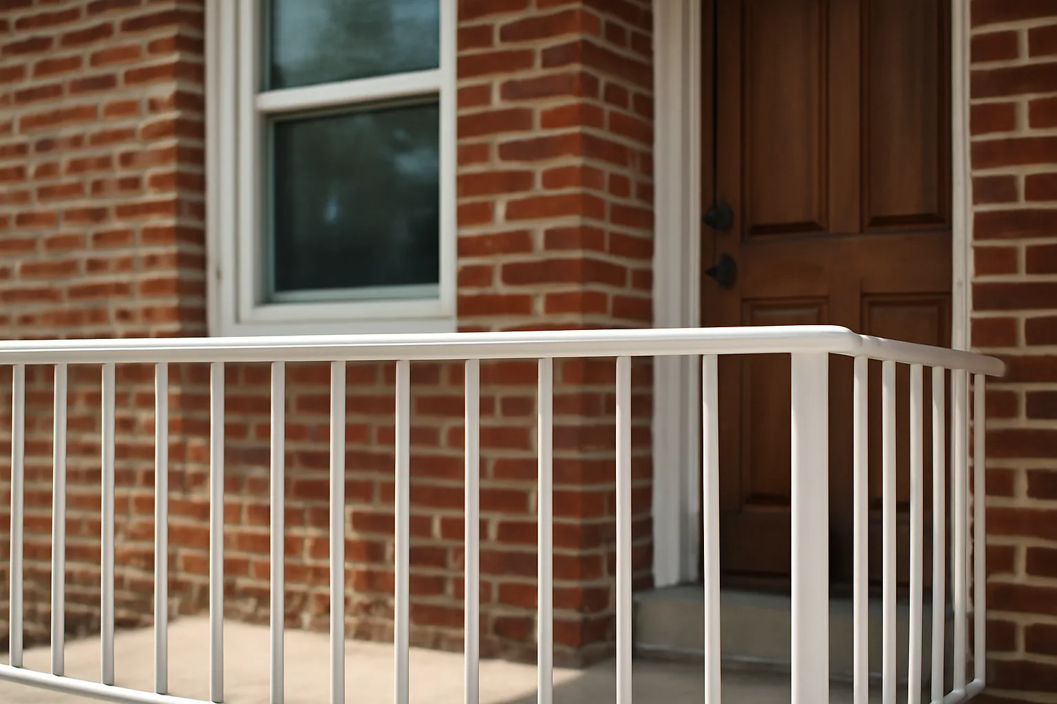 Brick rowhouse porch exterior representing rental registration in Baltimore County