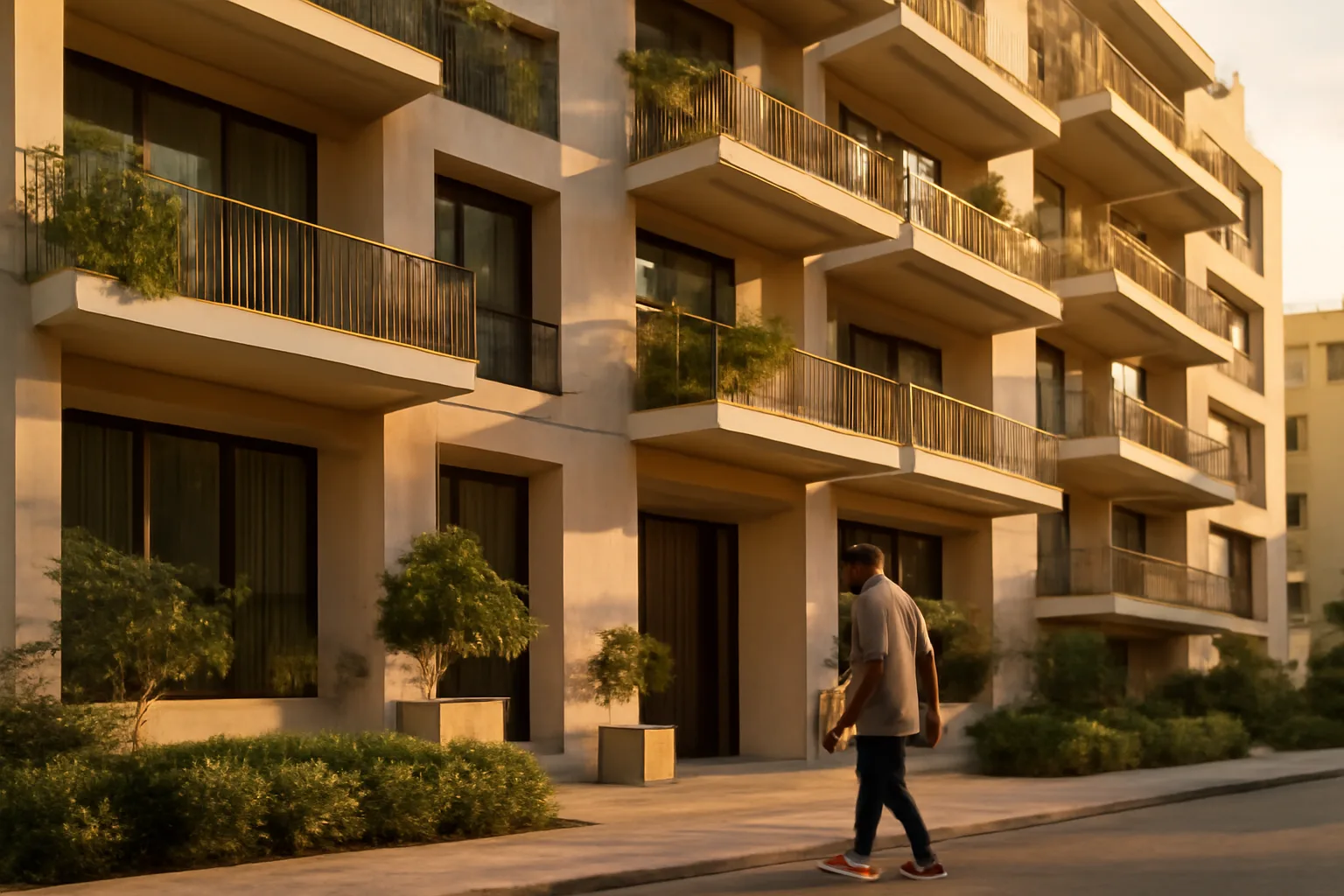 Abu Dhabi apartment building exterior representing rental registration and tenancy contracts