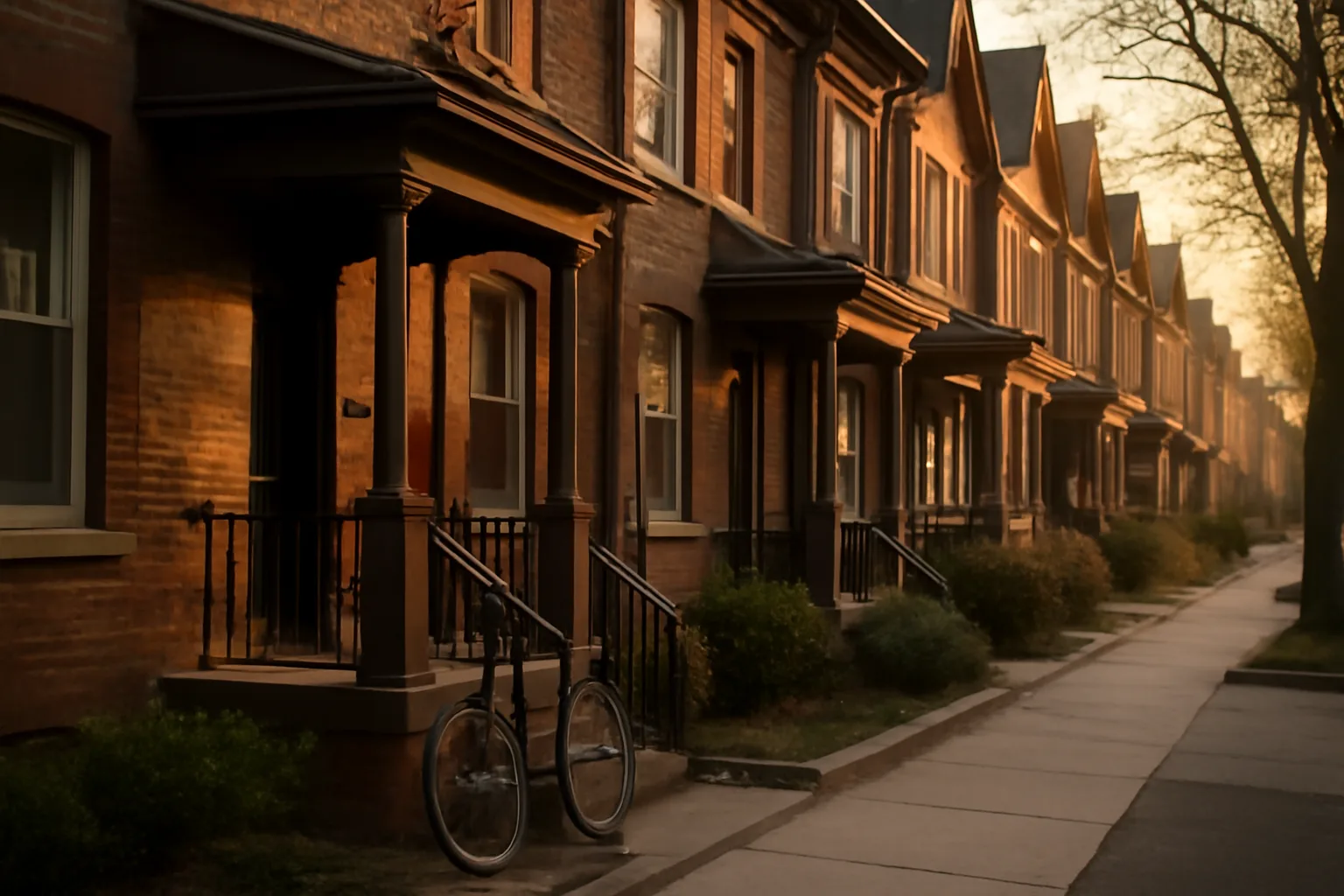 Toronto residential street at dusk representing short term rental registration rules