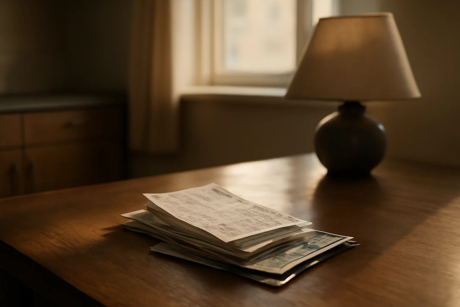 Cash and handwritten receipts on a table representing landlord rent payment records