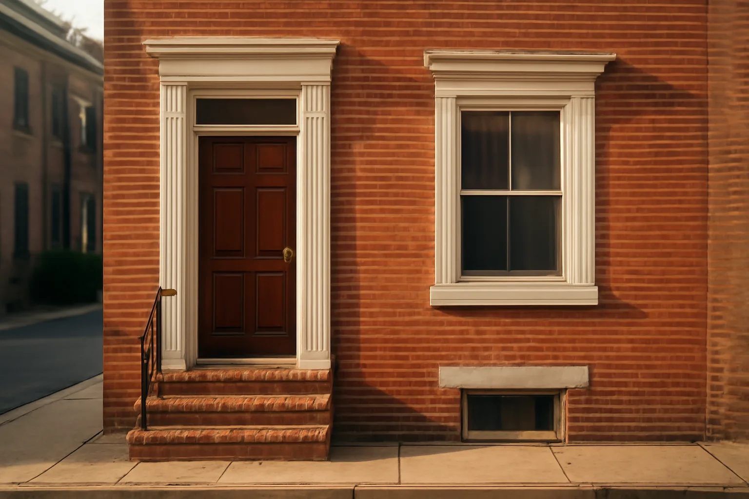 Brick Philadelphia rowhouse exterior representing a property needing a rental license