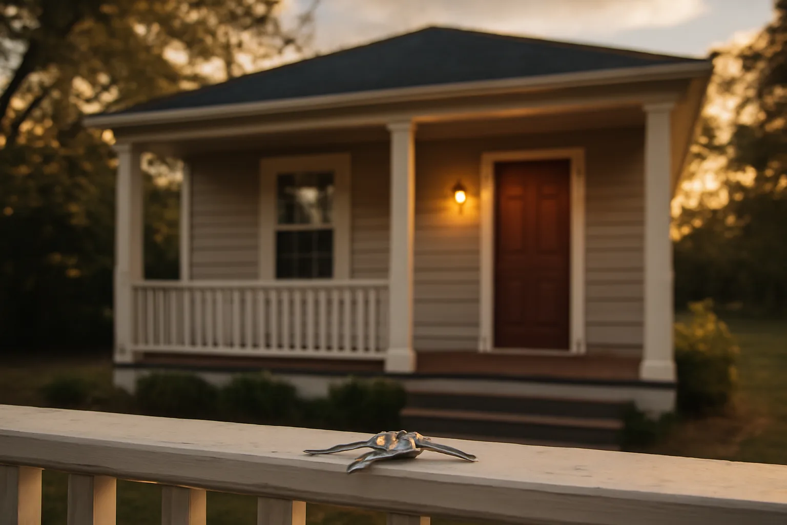 South Carolina rental house exterior with porch keys, representing landlord tenant act rules