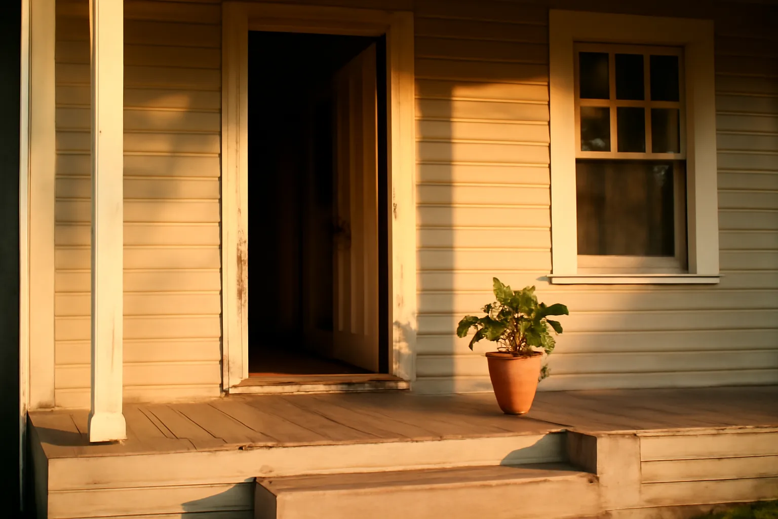 Front porch of a South Carolina rental house at sunset, illustrating renters rights topic